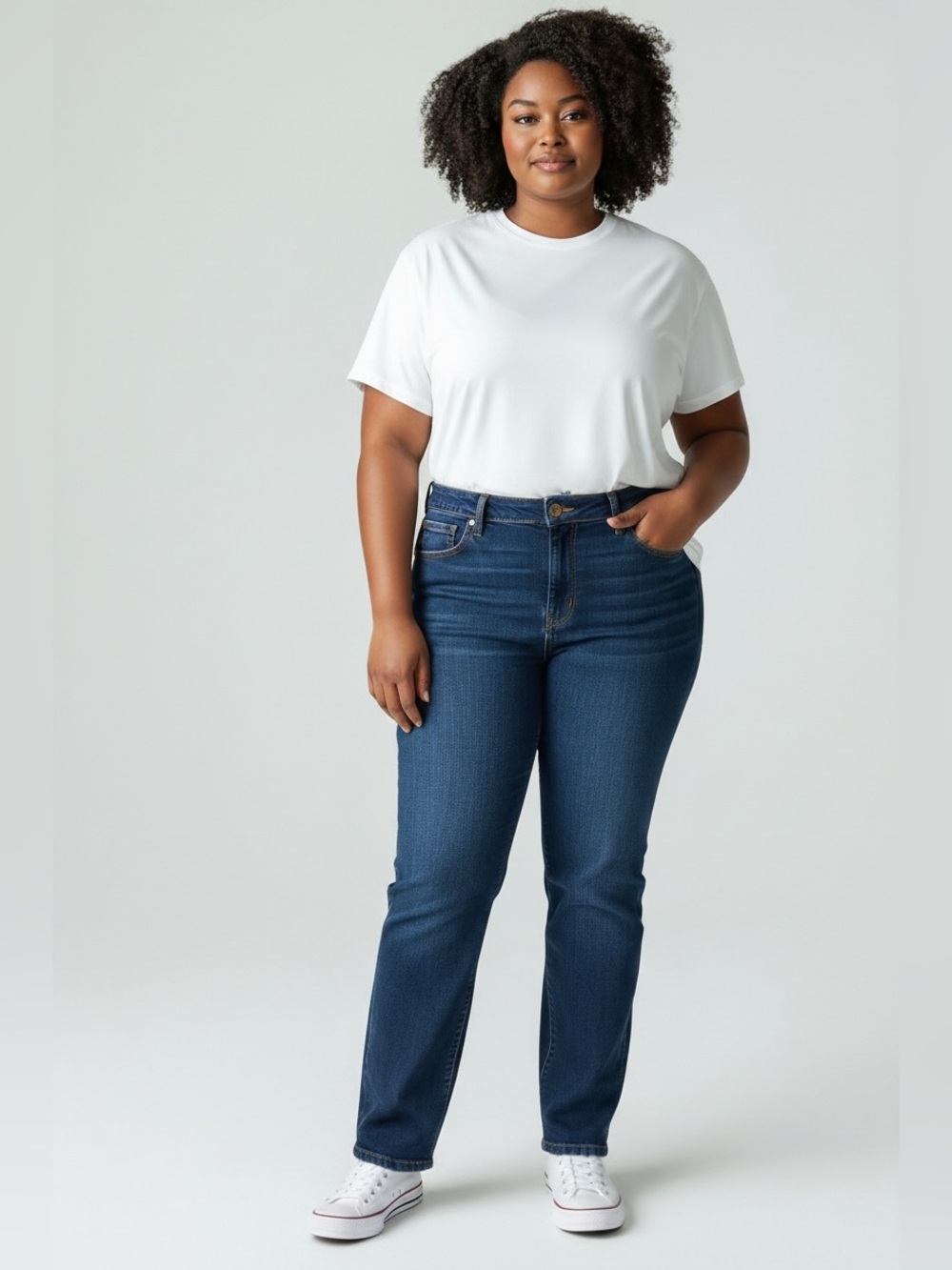 Judy Blue Classic Dark Blue Straight Leg Jeans